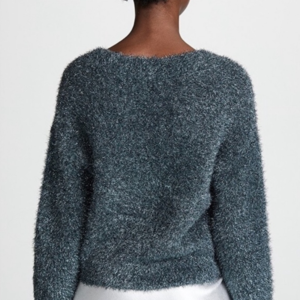 Vince metallic boxy knit sweater - Picture 2 of 12